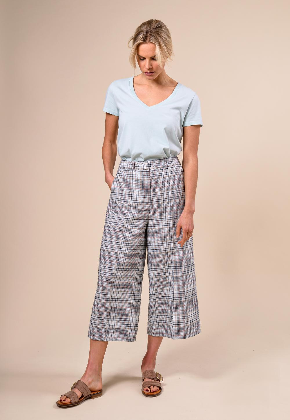Wide Leg Pants In Blue - Bleu