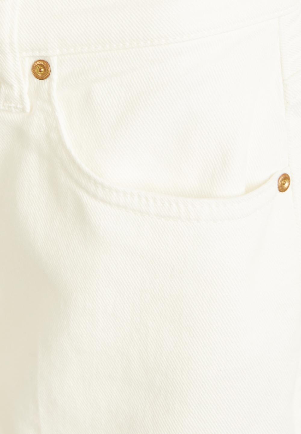 Wide off white cotton pants in White