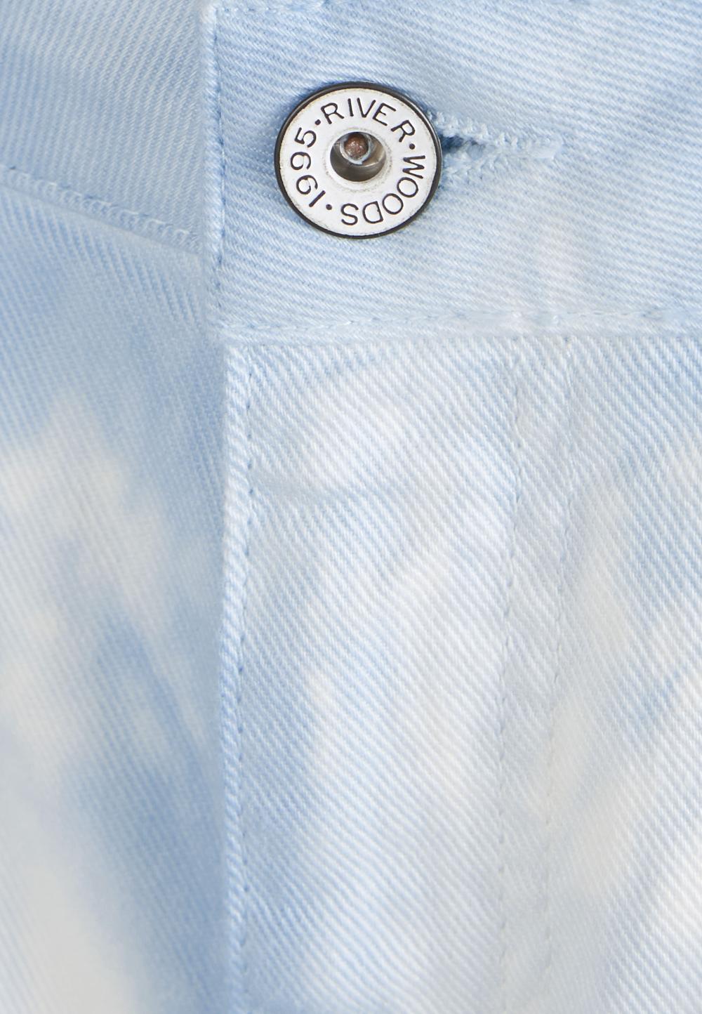 Mid Waist 5 Pocket Pants In Blue - Bleu