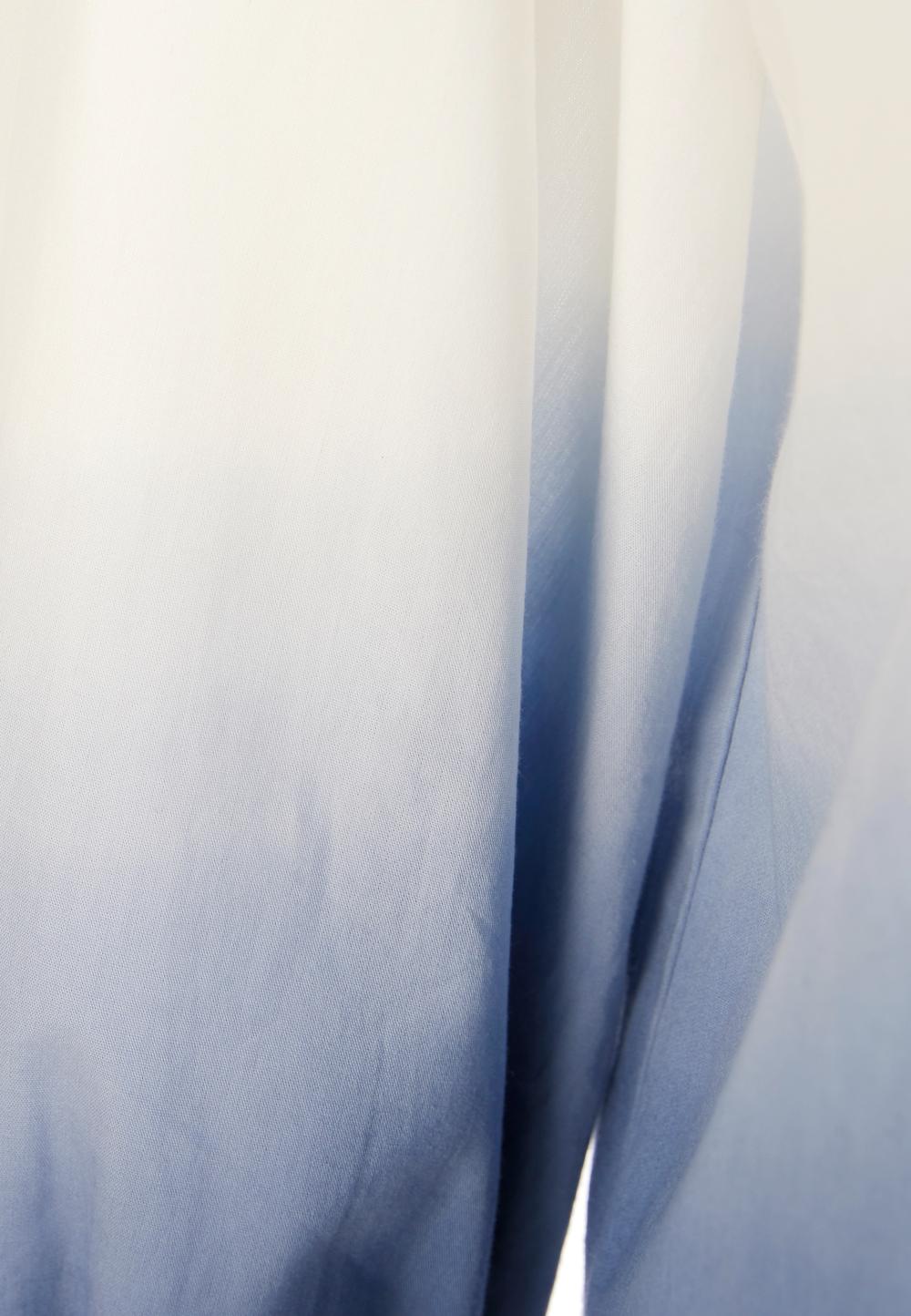 Chemise à manches bouffantes tie-dye - Blanche