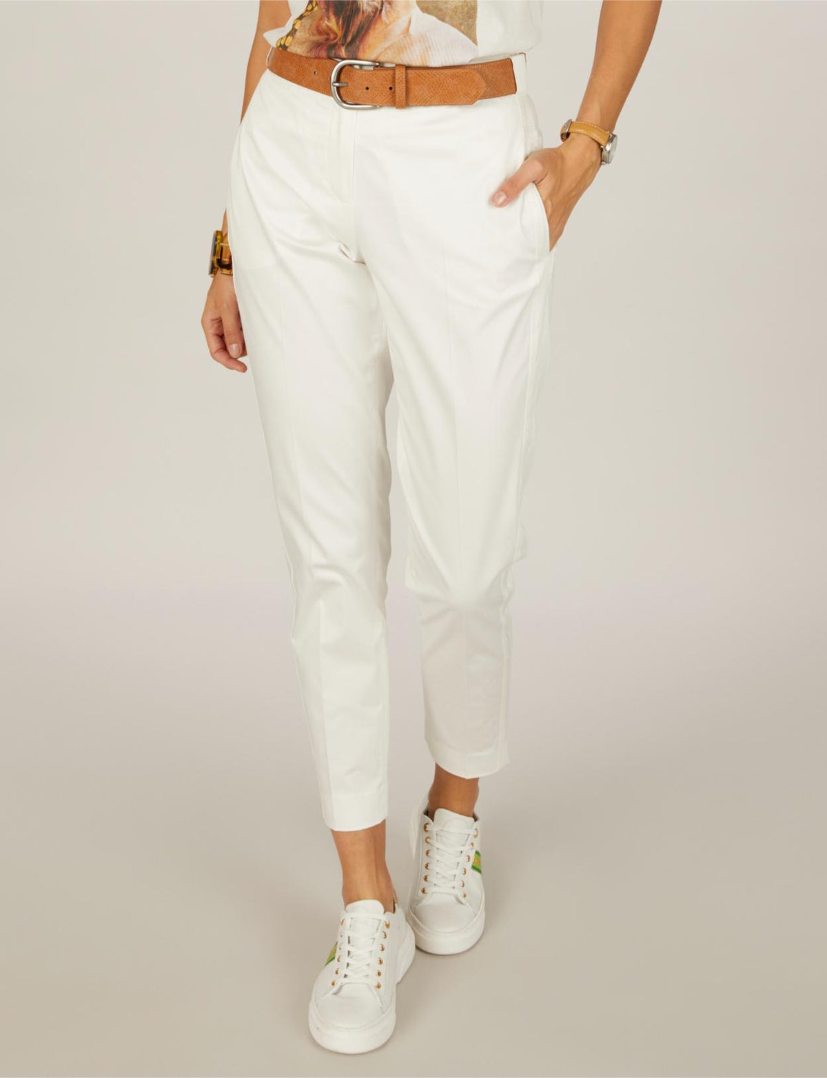 White Chino Pants In - Blanc