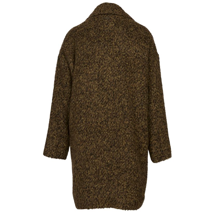 Femme Manteau En Laine Marron - W