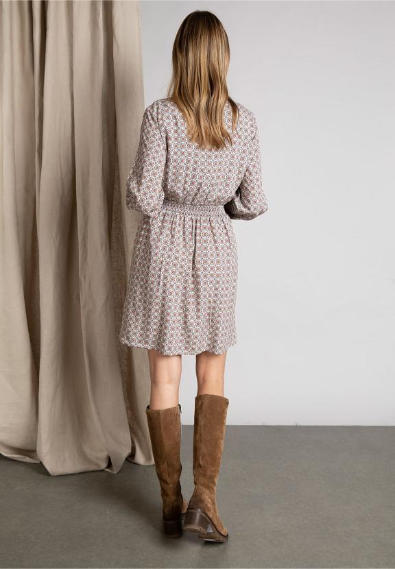 Dress With Smock Detail In Multi - Multi