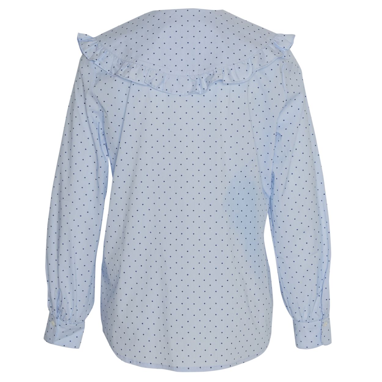 Femme Chemise À Grand Col En Bleu - W