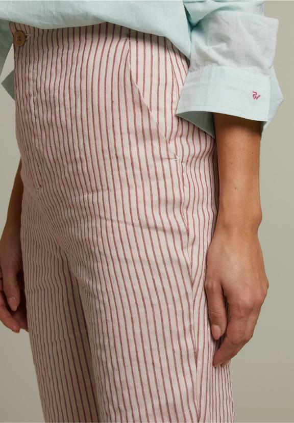 Multicolor Striped Pant - Rose