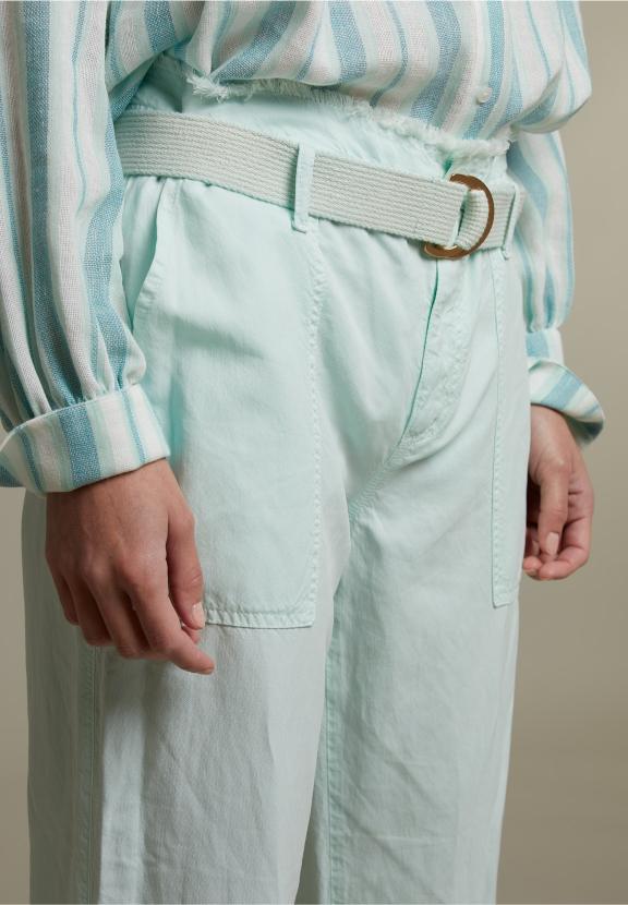 Green High Waist Pants - Vert