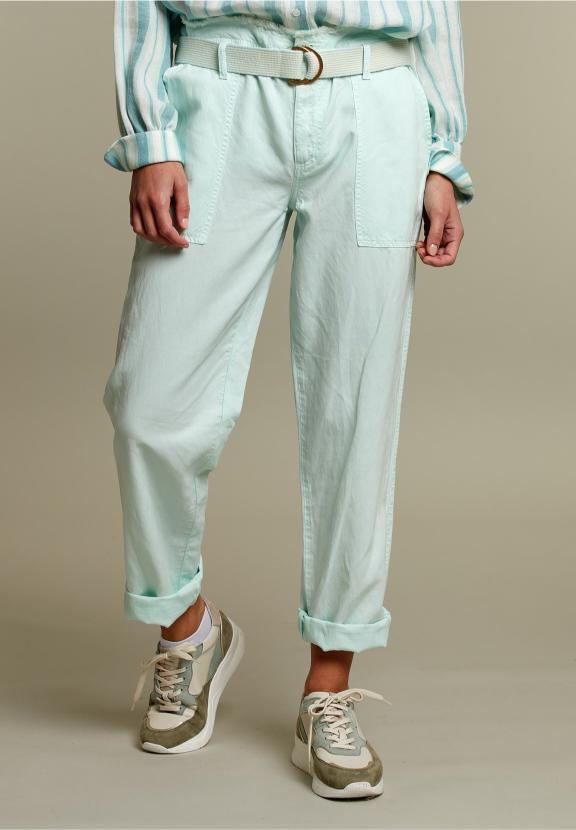 Green High Waist Pants - Vert