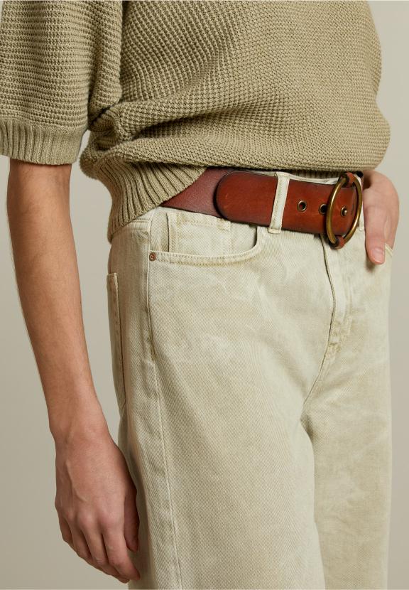 Khaki Boxy Jeans - Vert
