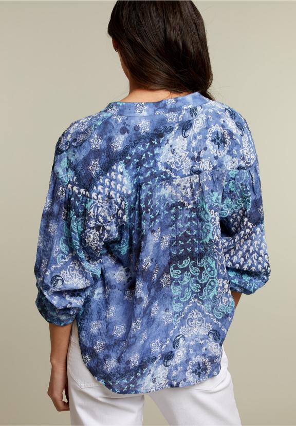 Blue Loose Strings Shirt - Bleu