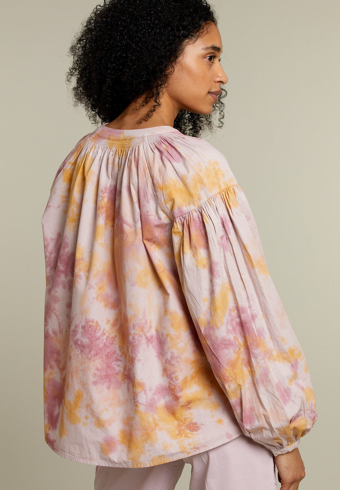 Purple Loose Long Sleeves Shirt - Purple - W