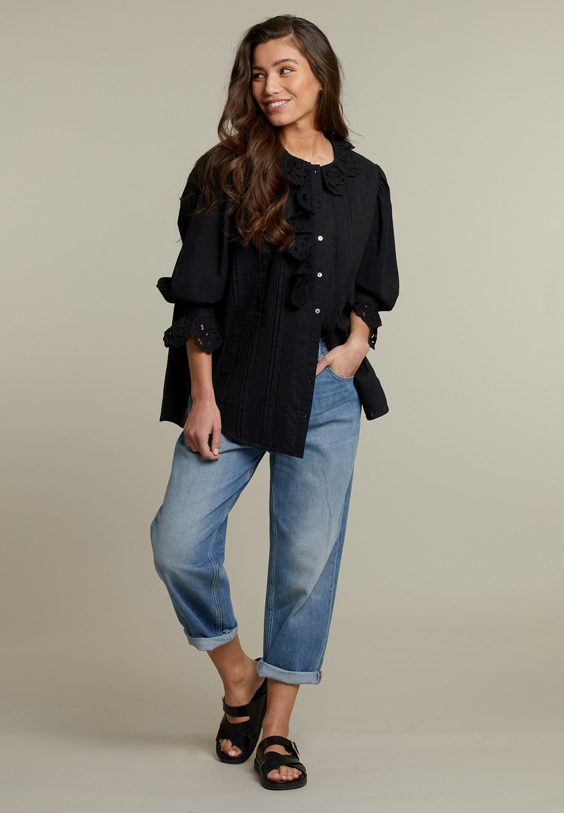 Black Lace Shirt - Black