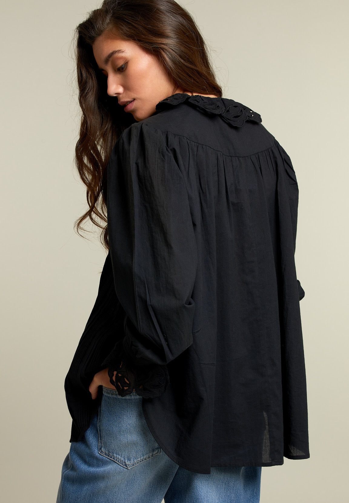 Black Lace Shirt - Black