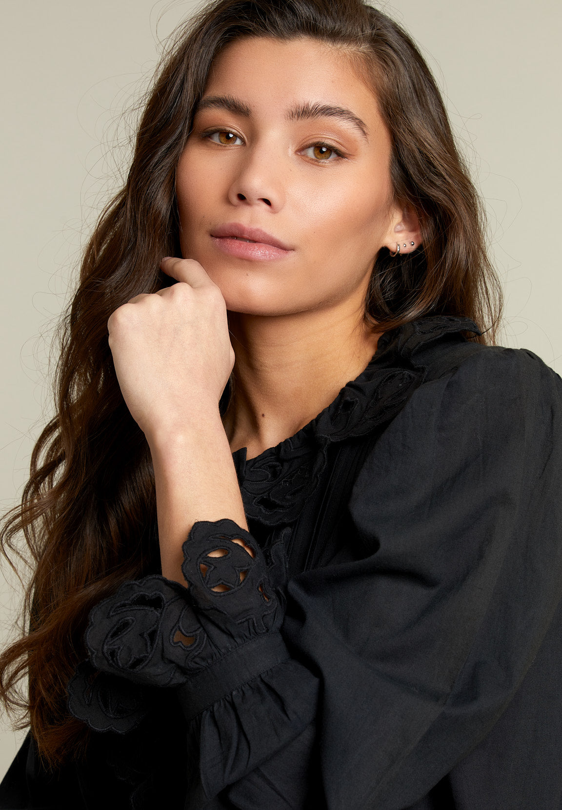 Black Lace Shirt - Black