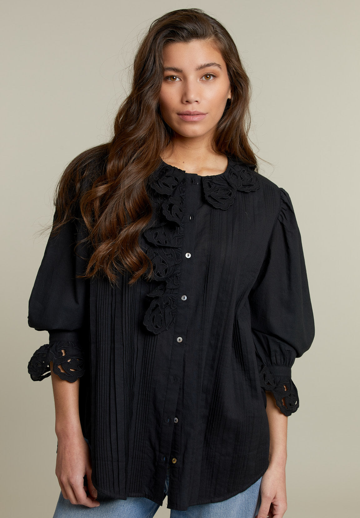 Black Lace Shirt - Black