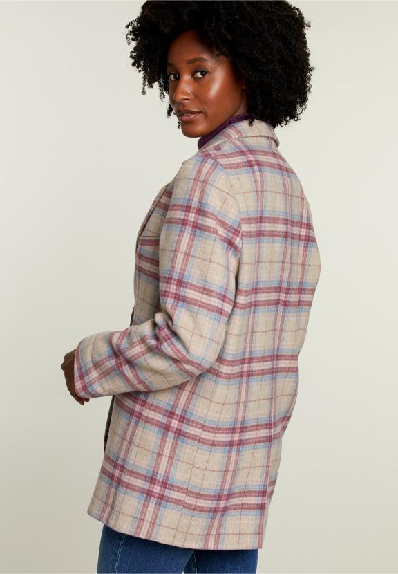 Multi Checked Fitted Blazer - Multi