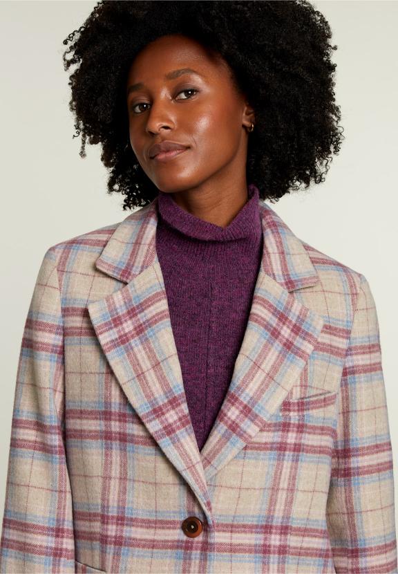 Multi Checked Fitted Blazer - Multi