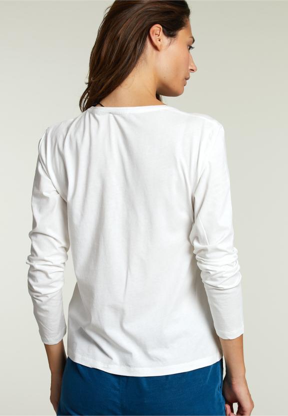 Off White Crew Neck T-Shirt - Blanc