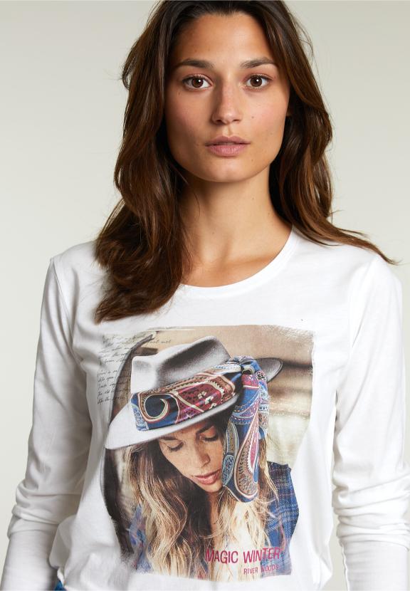 Off White Crew Neck T-Shirt - Blanc