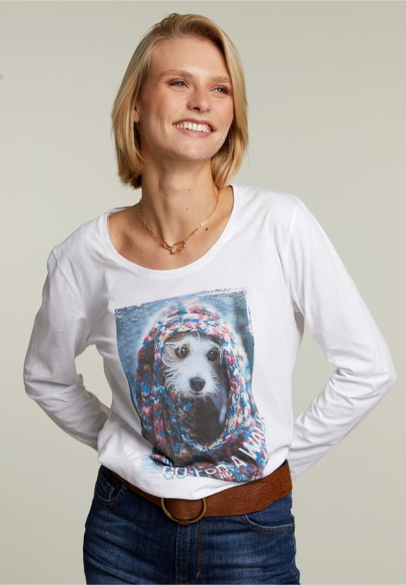 White Crew Neck T-Shirt - Blanc