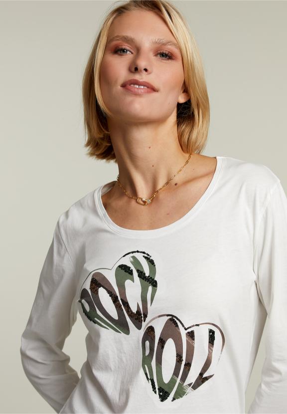Off White Crew Neck T-Shirt - Blanc