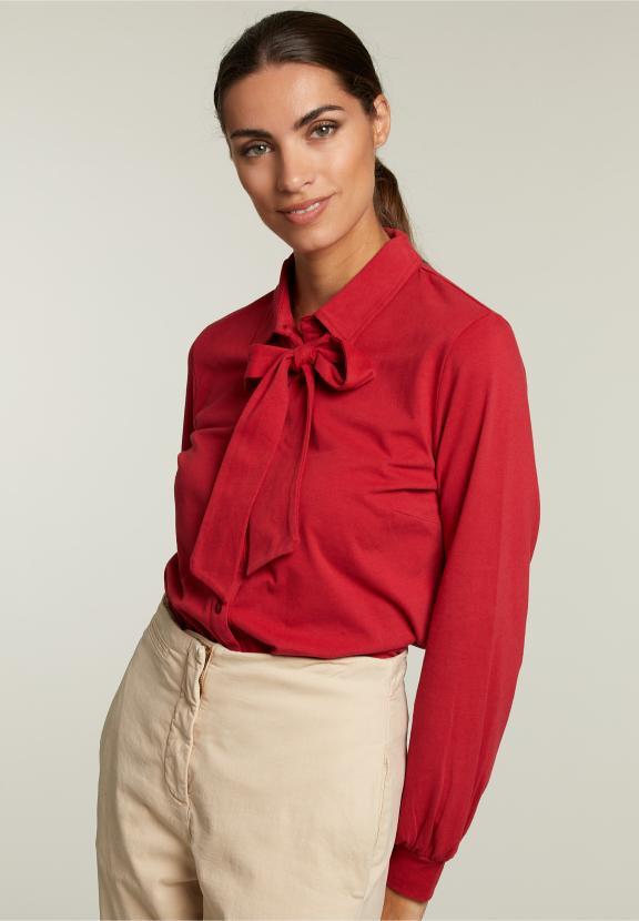 Red T-Shirt With Bow - Rouge