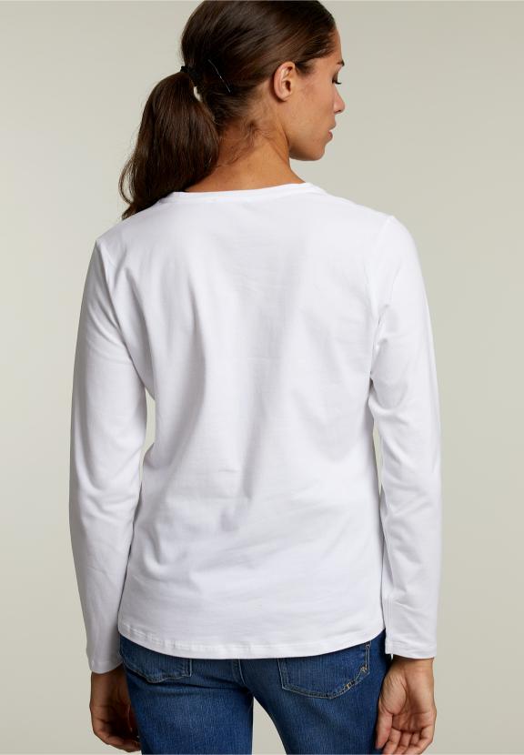 White Crew Neck T-Shirt - Blanc