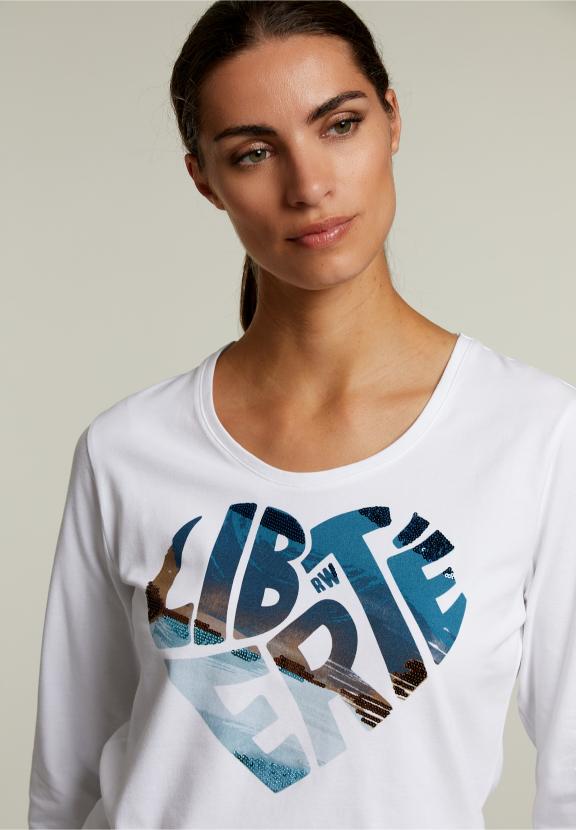 White Crew Neck T-Shirt - Blanc