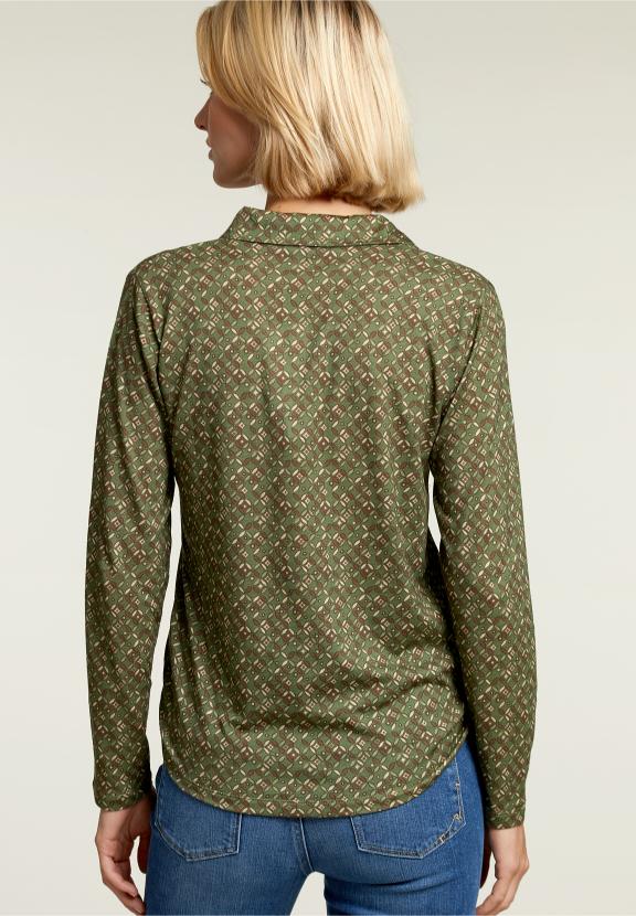 Green/Brown V-Neck T-Shirt - Vert