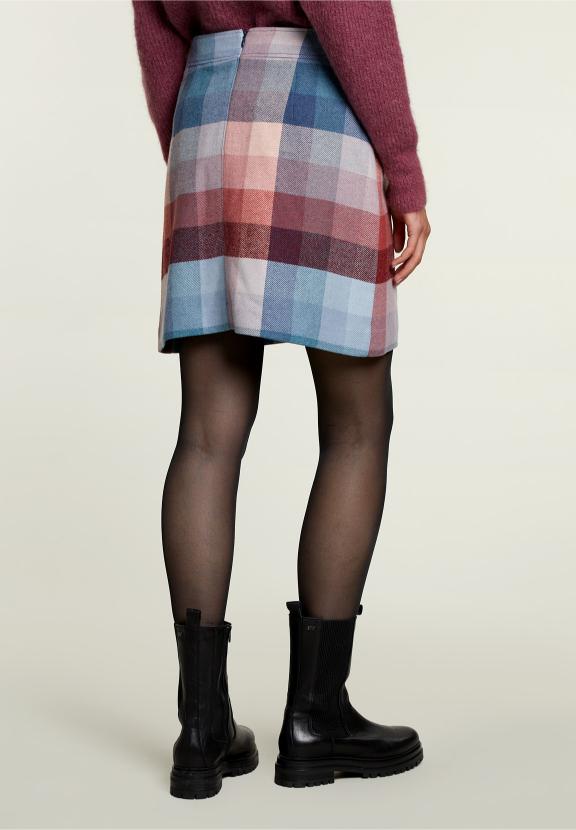 Multi Checked Short Skirt - Multi