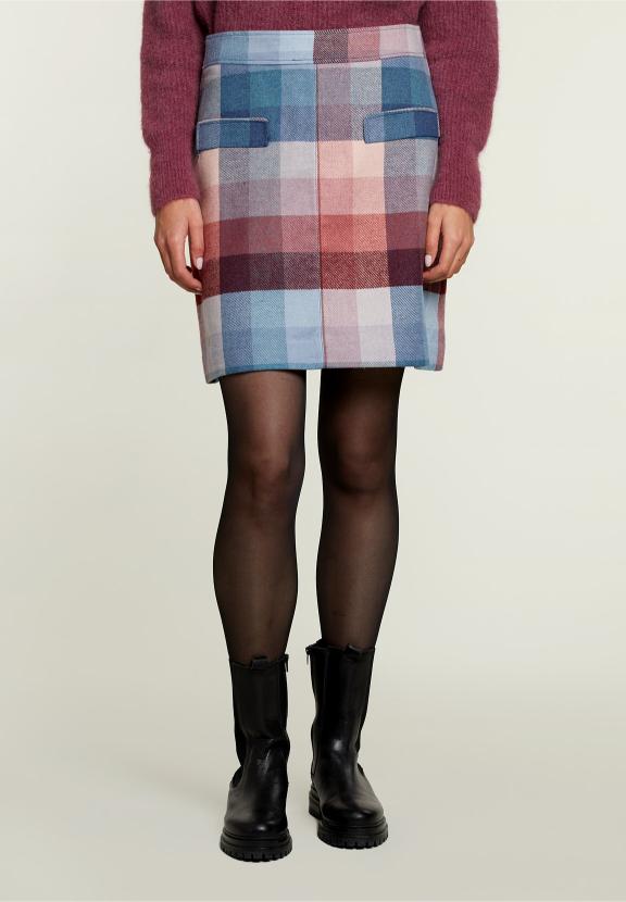 Multi Checked Short Skirt - Multi