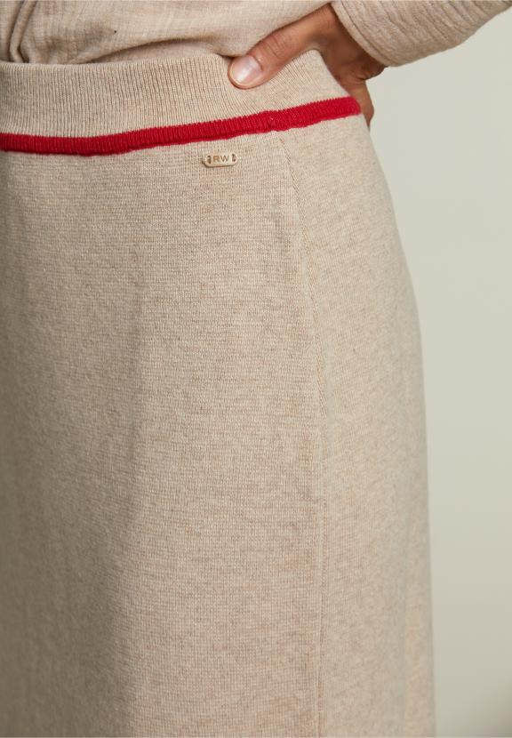 Beige Midi Skirt - Beige