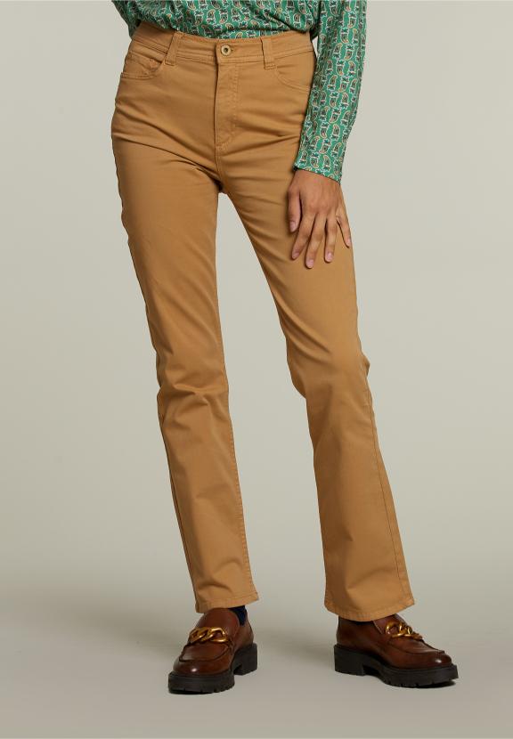 Beige Long 5-Pocket Pants - Beige