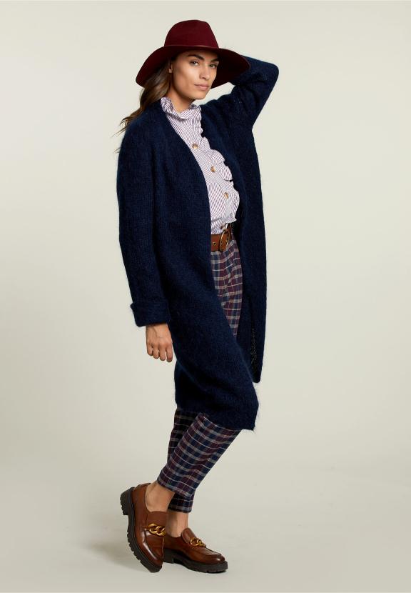 Striped Blouse Ruffle Collar Red/White - Rouge