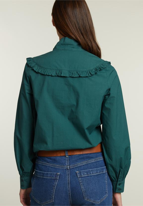 Green Blouse With Bow - Vert