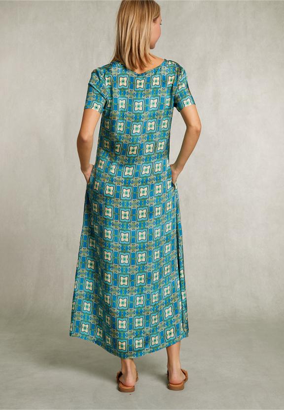 Multi Long Straight Fantasy Dress - Bleu