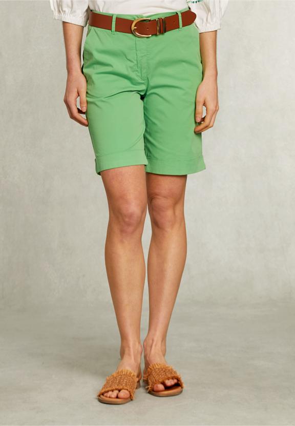Green Cotton Bermuda 2 Pockets - Vert