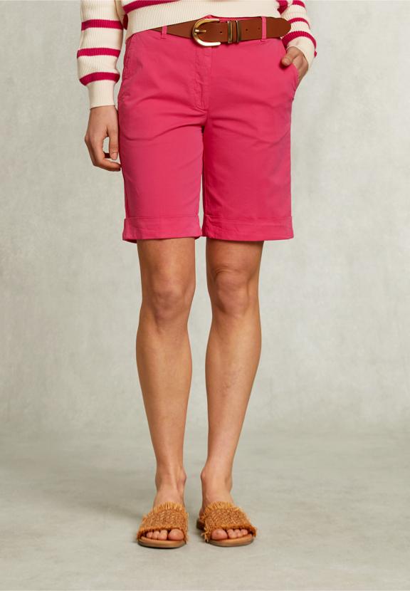Fushia Cotton Bermuda 2 Pockets - Rose
