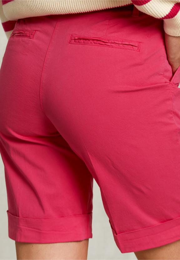 Fushia Cotton Bermuda 2 Pockets - Rose