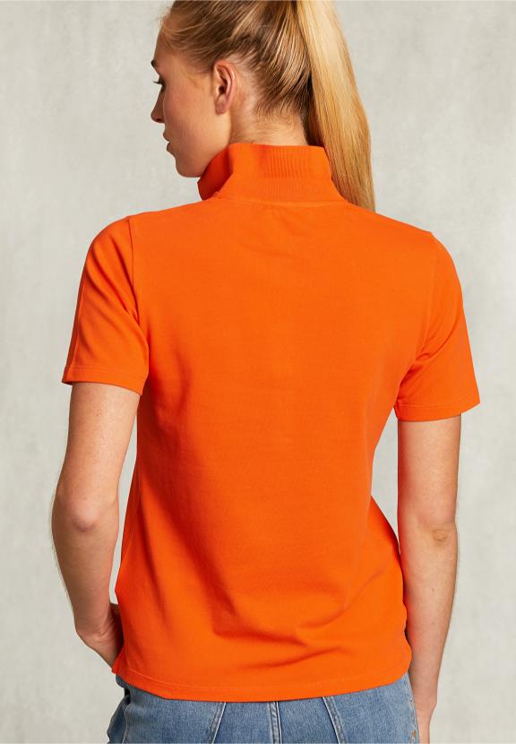 Orange Basic Cotton Polo - Orange