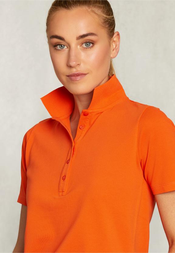 Orange Basic Cotton Polo - Orange
