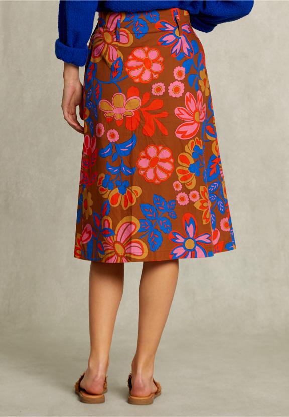 Multi Floral Midi Skirt - Multi