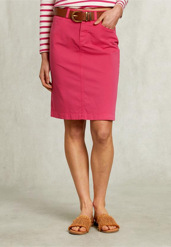 Fushia Uni Midi Skirt - Rose