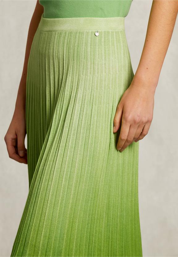 Green Gradient Midi Skirt - Vert