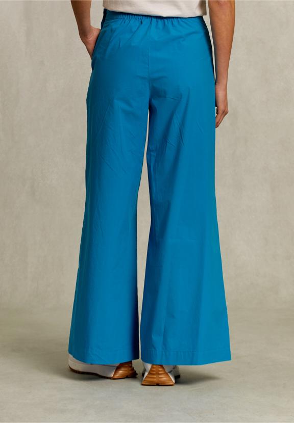 Petrol Long Loose Pant - Bleu