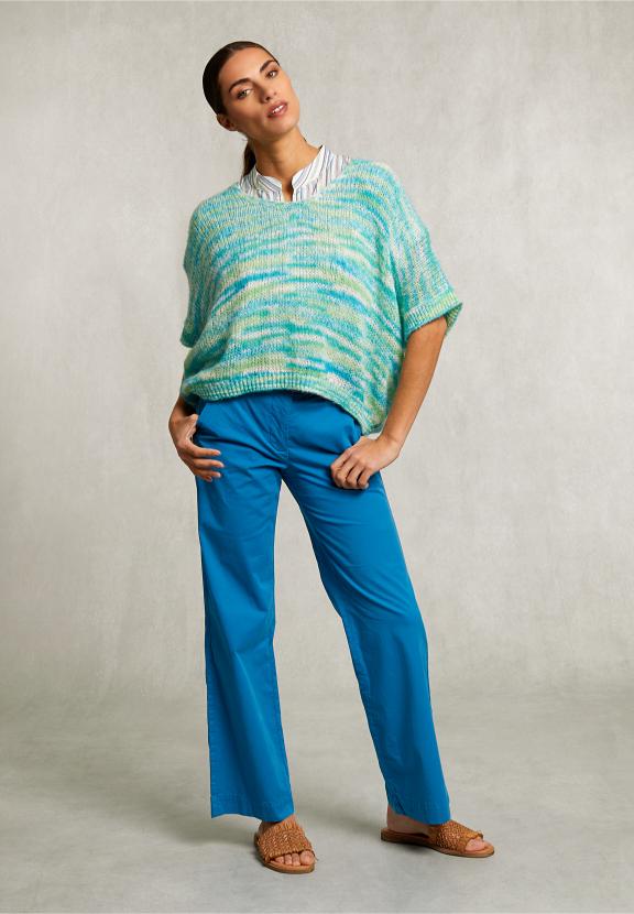 Petrol Blue Basic Pants - Bleu