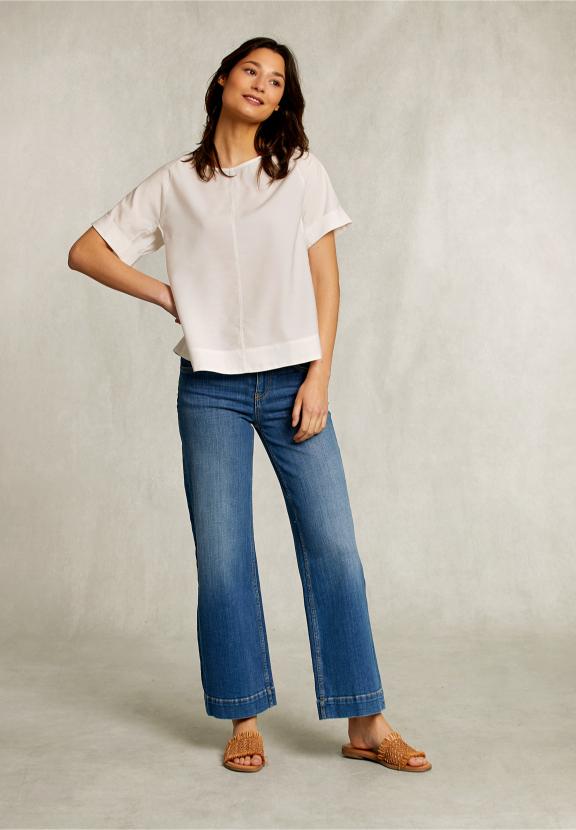 Off White Uni Oversized Blouse - Blanc
