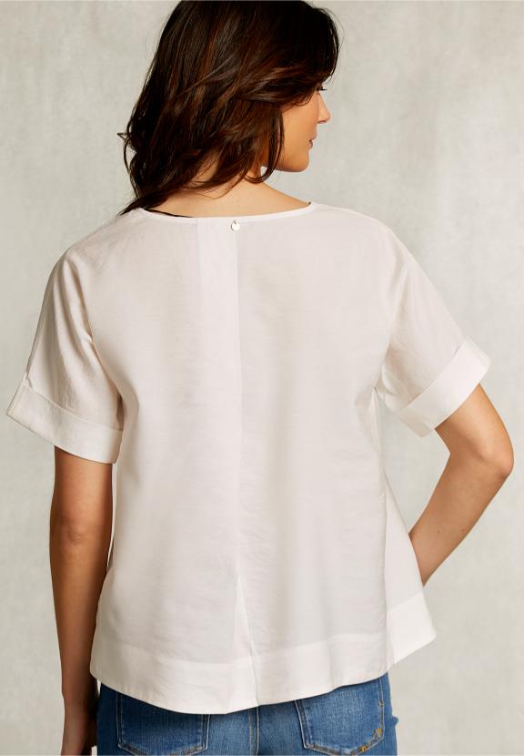 Off White Uni Oversized Blouse - Blanc