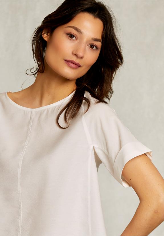 Off White Uni Oversized Blouse - Blanc
