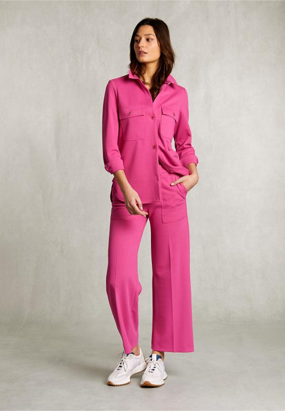 Fushia Oversized Milano Shirt 2 Pockets - Rose