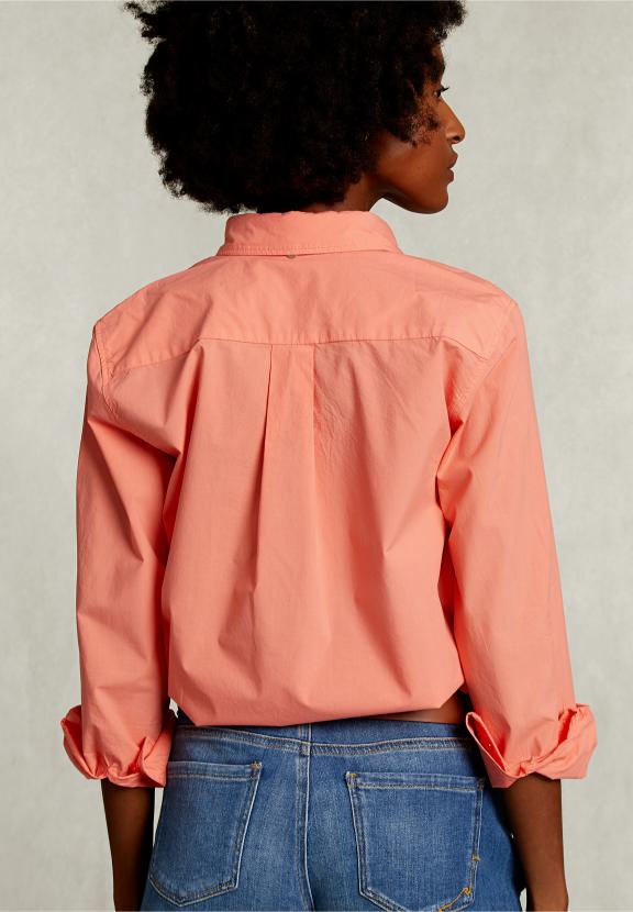 Orange Uni Centered Blouse - Orange